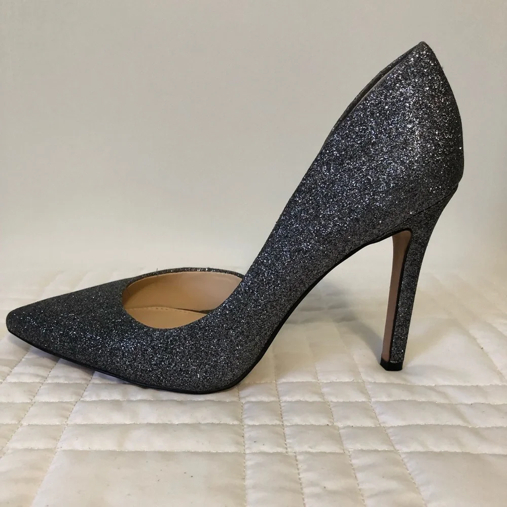Jessica Simpson Claudette Alloy Glitter Pump Size 6.5M